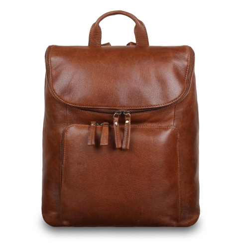 Рюкзак из кожи коричневого цвета среднего размера Ashwood Leather M-51 Tan